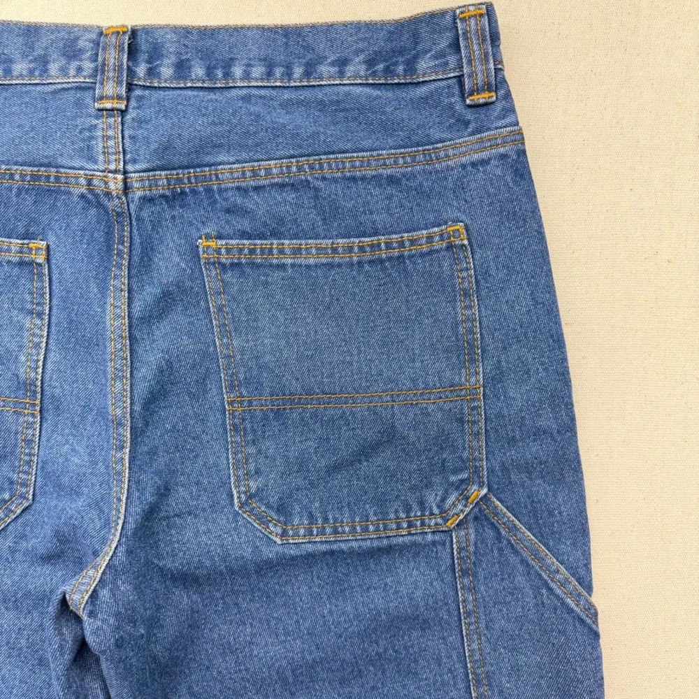 Mountain and Wave Mens Carpenter Jeans Medium Wash Blue Denim 34x32‎ 3877TS